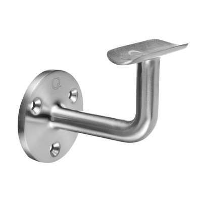 Q RAILING - HANDRAIL BRACKET FOR WALL MOUNTING, MOD 0104, RECEPTION DIA 48.3MM, STAINLESS STEEL 304 INTERIOR, SATIN [PK2] [130104-048-12] [13010404812]