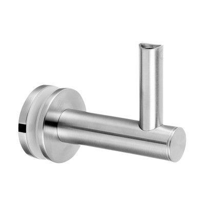 Q RAILING - HANDRAIL BRACKET, FOR GLASS MOUNTING, MOD 0148, ADJUSTABLE FOR TUBE RECEPTION 42.4/48.3MM, STAINLESS STEEL SATIN, INTERIOR [PK2] [13014804412] 130148-044-12
