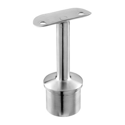 Q RAILING - STRAIGHT SADDLE, DIA 14MM, HANDRAIL RECEPTION DIA 42.4MM, STAINLESS STEEL 304 SATIN, INTERIOR [PK2] [1307120420012] 130712-042-00-12