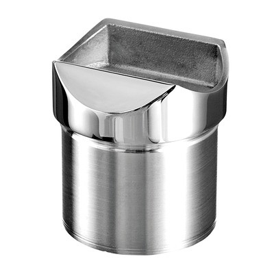 Q RAILING - TUBE ADAPTER, TUBE DIA:48.3MM X 2MM, STAINLESS STEEL 316 MIRROR POLISHED [PK2] [140773-048-10] [14077304810]