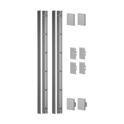 Q RAILING - EASY GLASS VIEW PROFILE SET, L=2X1100MM, ALUMINIUM MILL FINISH EXTERIOR, [PK2] [166839-011-00-00] [1668390110000]