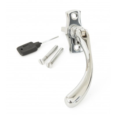 From The Anvil - Polished Chrome Peardrop Espagnolette Fastener - Left Hand - 20415L