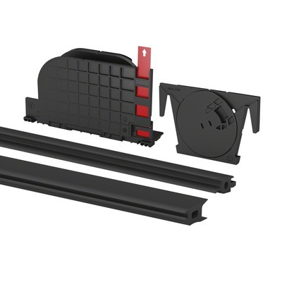 Q RAILING - EASY GLASS PRIME RUBBER SET, L=5000MM, LAMINATED GLASS 21.52MM (10-1,52-10) - [20840155022) 208401-550-22