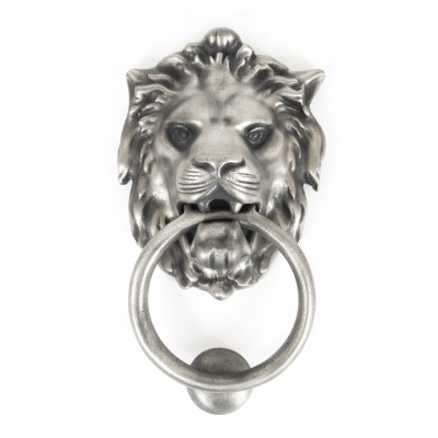 From The Anvil - Antique Pewter Lion Head Knocker 33019