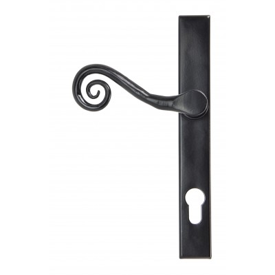 From The Anvil - Black Monkeytail Slimline Lever Espagnolette Lock Set - Left Hand - 33037L