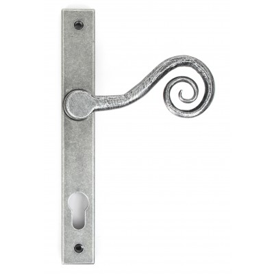 From The Anvil - Pewter Monkeytail Slimline Lever Espagnolette Lock Set - Left Hand - 33038L