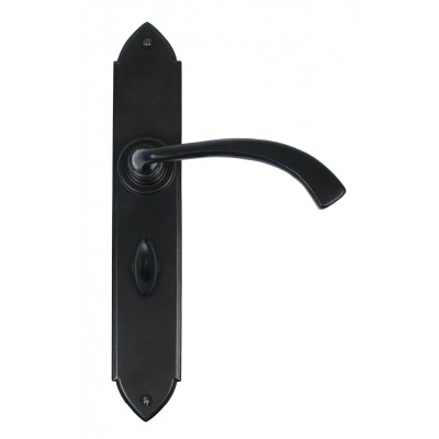 From The Anvil - Black Gothic Curved Sprung Lever Bathroom Set 33138