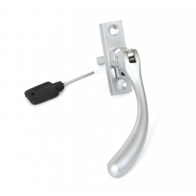 From The Anvil - Satin Chrome Slim Peardrop Espagnolette Fastener - Left Hand - 33328