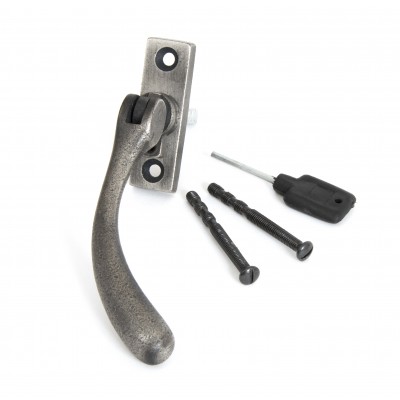 From The Anvil - Antique Pewter Slim Peardrop Espagnolette Fastener - Right Hand - 33334