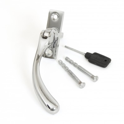 From The Anvil - Polished Chrome Slim Peardrop Espagnolette Fastener - Right Hand - 33338