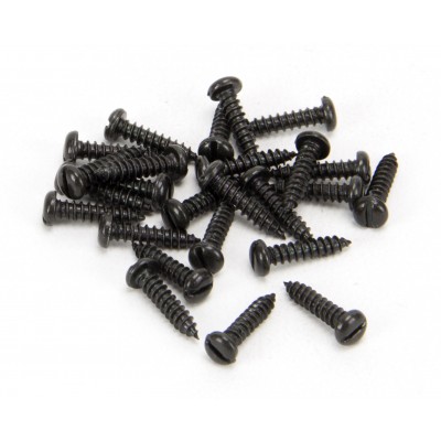 From The Anvil - Black 4 x 1/2" Round Head Screws (25) 33403