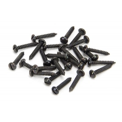 From The Anvil - Black 6 x 3/4" Round Head Screws (25) 33409