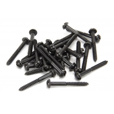 From The Anvil - Black 10 x 1 1/2" Round Head Screws (25) 33420