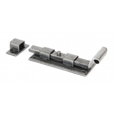 From The Anvil - Pewter 4" Straight Door Bolt 33660