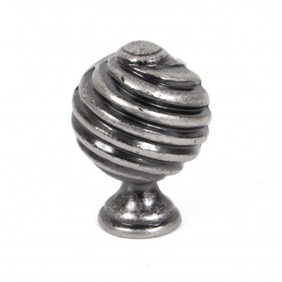 From The Anvil - Pewter Twist Cabinet Knob 33691
