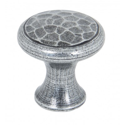From The Anvil Pewter Hammered Cabinet Knob - Small 33705