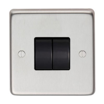 From The Anvil - Stainless Steel Double 10 Amp Switch 34201/1