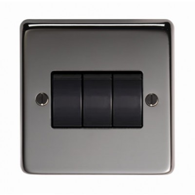 From The Anvil - Brushed Nickel Triple 10 Amp Switch 34202
