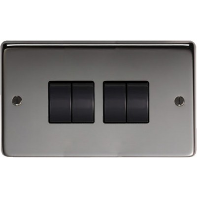 From The Anvil - Brushed Nickel Quad 10 Amp Switch 34203