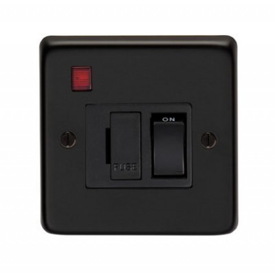 From The Anvil - Matt Black 13 Amp Fused Switch + Neon 34209/2