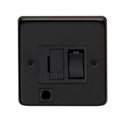 From The Anvil - Matt Black 13 Amp Switched Fuse + Flex 34210/2
