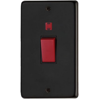 From The Anvil - Matt Black Double Plate Cooker Switch 34211/2