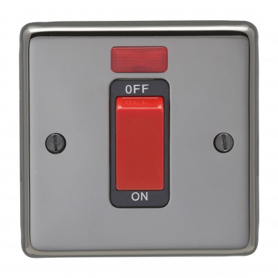 From The Anvil - Brushed Nickel Single Plate Cooker Switch 34212