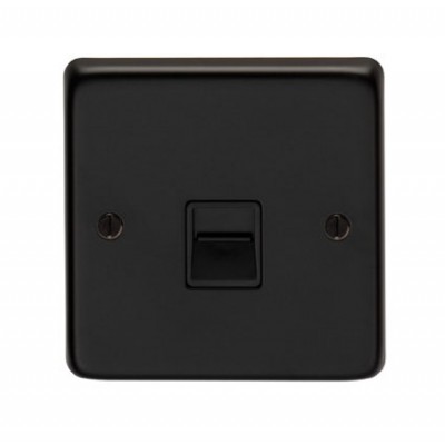 From The Anvil - Matt Black Telephone Slave Socket 34227/2