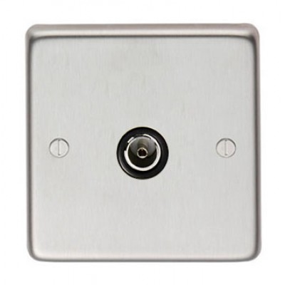 From The Anvil - Stainless Steel Single TV Socket 34229/1