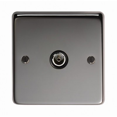 From The Anvil - Brushed Nickel Single TV Socket 34229