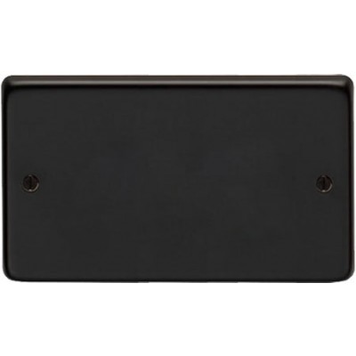 From The Anvil - Matt Black Double Blank Plate 34234/2
