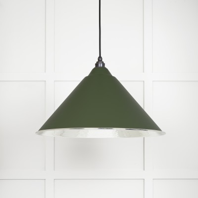From The Anvil - Hammered Nickel Hockley Pendant in Heath 45433H