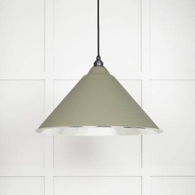 From The Anvil - Hammered Nickel Hockley Pendant in Tump 45433TU