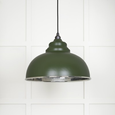 From The Anvil - Hammered Nickel Harborne Pendant in Heath 45472H