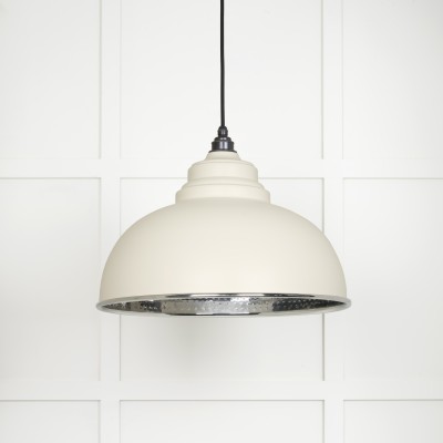 From The Anvil - Hammered Nickel Harborne Pendant in Teasel 45472TE