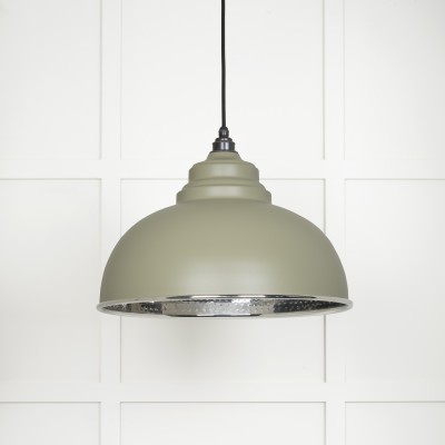 From The Anvil - Hammered Nickel Harborne Pendant in Tump 45472TU