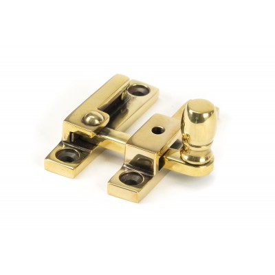 From The Anvil - Aged Brass Mushroom Quadrant Fastener - Narrow 45481