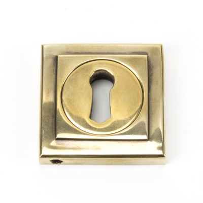 From The Anvil - Aged Brass Round Escutcheon (Square) 45686