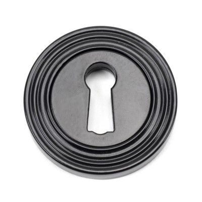 From The Anvil - Black Round Escutcheon (Beehive Rose) 45697