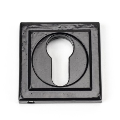 From The Anvil - Black Round Euro Escutcheon (Square Rose) 45722