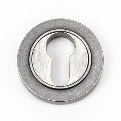 From The Anvil - Pewter Round Euro Escutcheon (Plain Rose) 45727