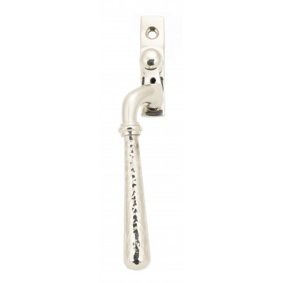 From The Anvil - Polished Nickel Hammered Newbury Espagnolette Fastener - Left Hand - 45916