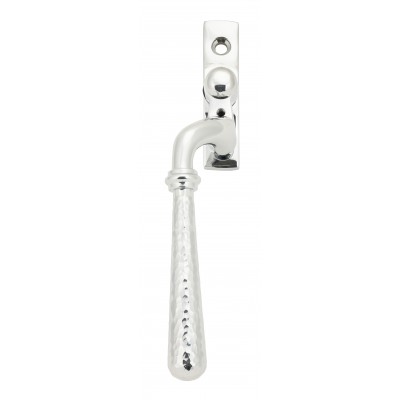From The Anvil - Polished Chrome Hammered Newbury Espagnolette Fastener - Left Hand - 45918