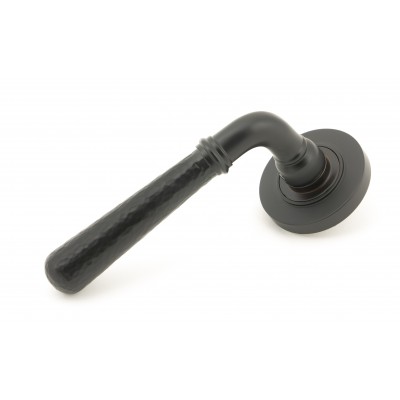 From The Anvil - Aged Bronze Hammered Newbury Lever On Rose Set (Plain) 46081