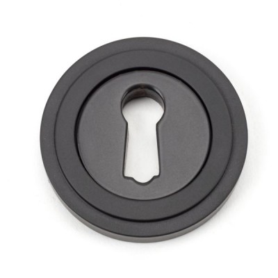 From The Anvil - Aged Bronze Round Escutcheon (Art Deco) 46114