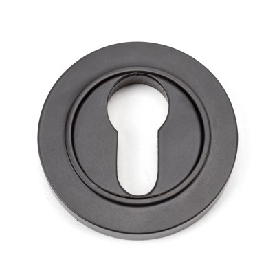 From The Anvil - Aged Bronze Round Euro Escutcheon (Plain) 46121