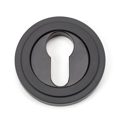 From The Anvil - Aged Bronze Round Euro Escutcheon (Art Deco) 46122