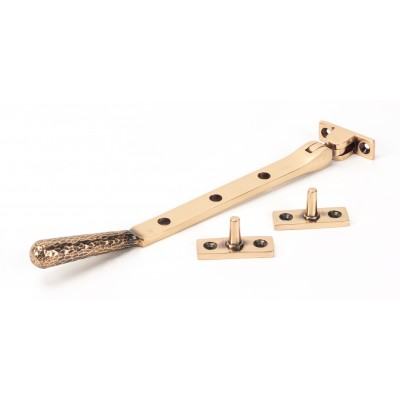 From The Anvil - Polished Bronze 8" Hammered Newbury Stay 46156