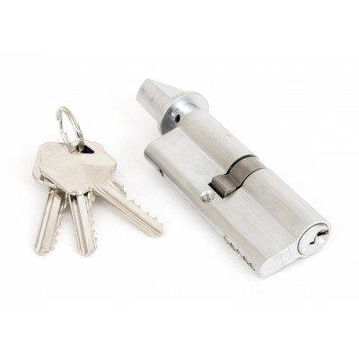 From The Anvil - Satin Chrome 40/40 5-Pin Euro Cylinder/Thumbturn KA 46277