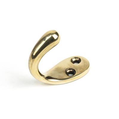 From The Anvil - Aged Brass Celtic Single Robe Hook 46303